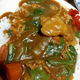 ほうれん草入りカレーライス